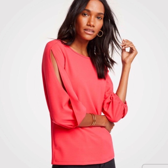 Ann Taylor Tops - Ann Taylor Slit Sleeve Blouse